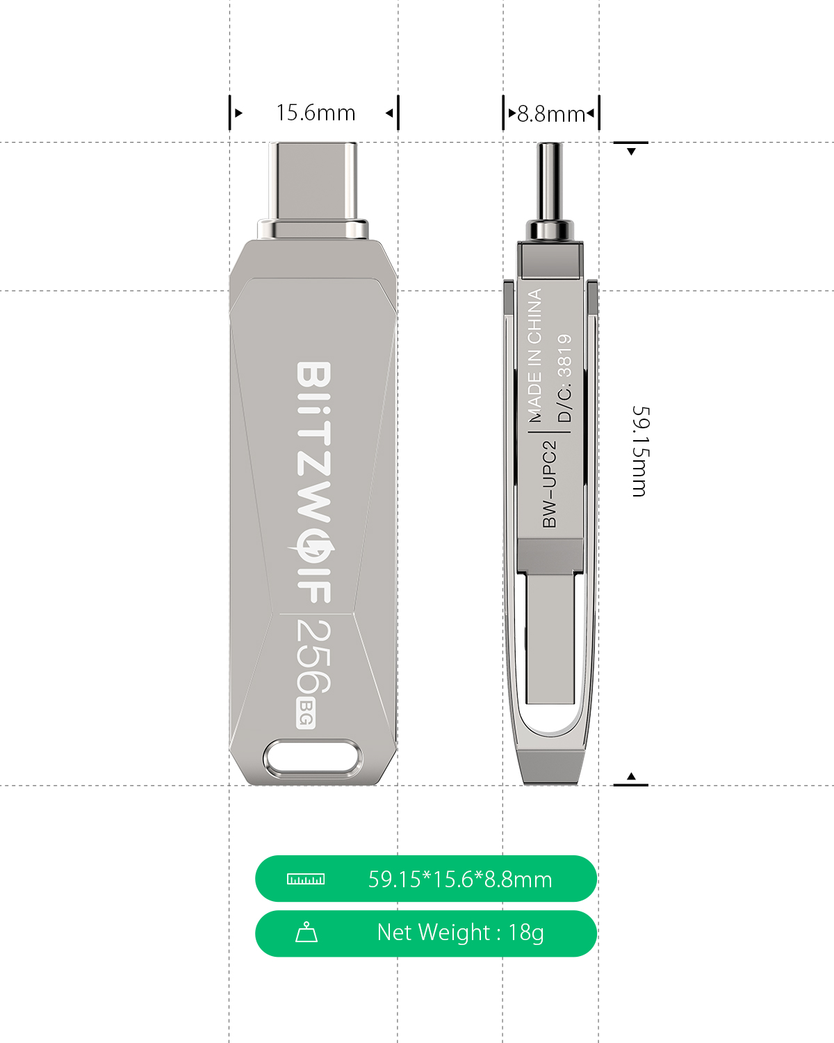 BlitzWolf-BW-UPC2-256GB-USB-Disk-2-in-1-Typ-C-USB30-Flash-Laufwerk-Ultraschneller-Datenuumlbertragun-1993765-9